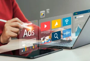 Data optimization concept. Managing a paid ads campaign