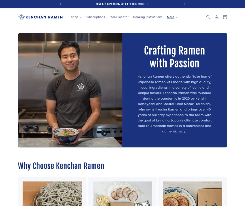 Kenchan Ramen Digital Boost through his new website